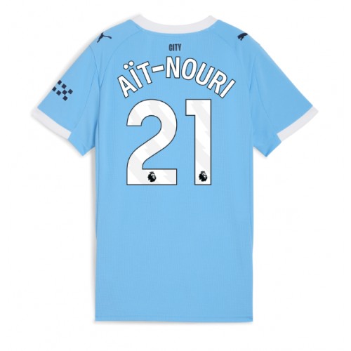 Stroje piłkarskie Manchester City Rayan Ait-Nouri #21 Koszulka Podstawowej dla damskie 2025-26 Krótki Rękaw